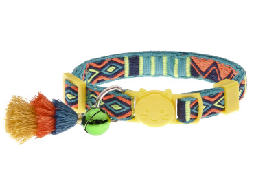 COLLIER CHAT BOHEMIAN JAUNE