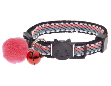 COLLIER CHAT SNOWBALL NOIR