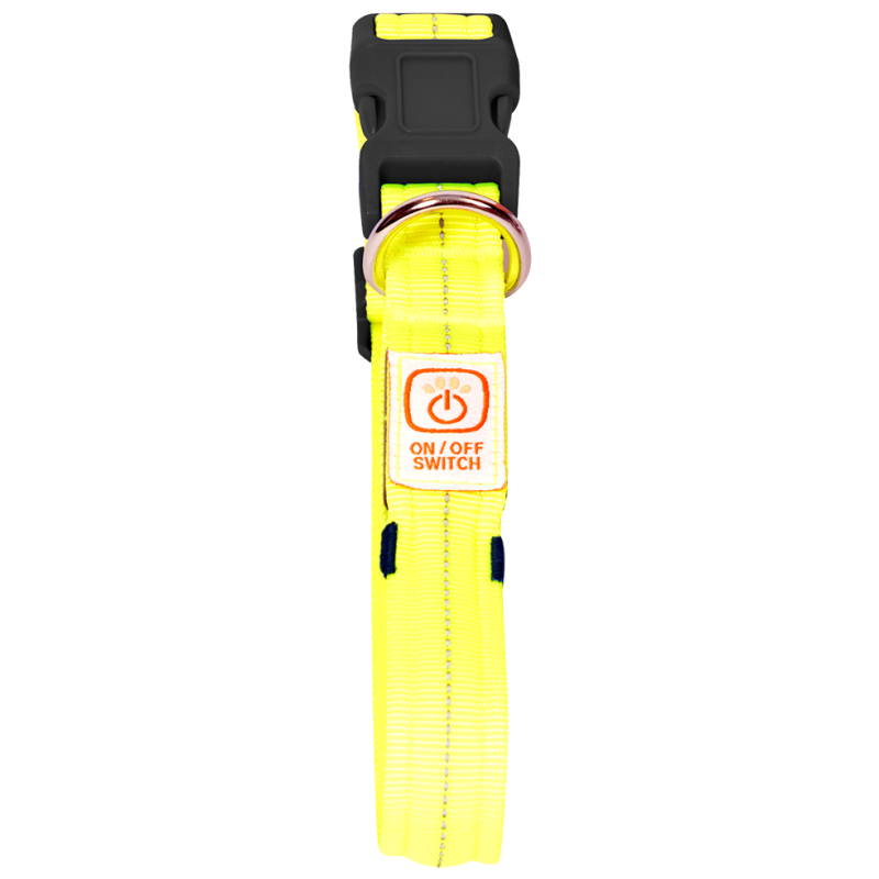 COLLIER LUMINEUX NYLON JAUNE COLLIER LUMINEUX NYLON JAUNE