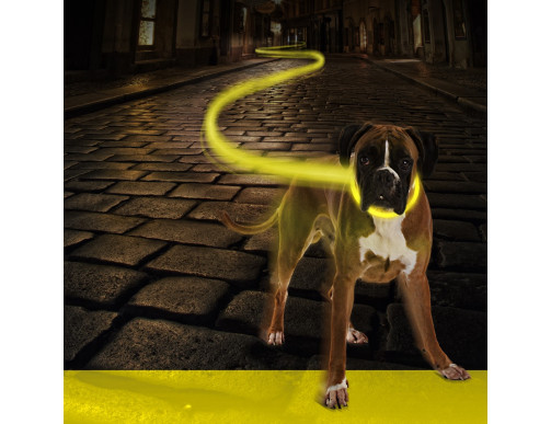 COLLIER LUMINEUX NYLON JAUNE COLLIER LUMINEUX NYLON JAUNE