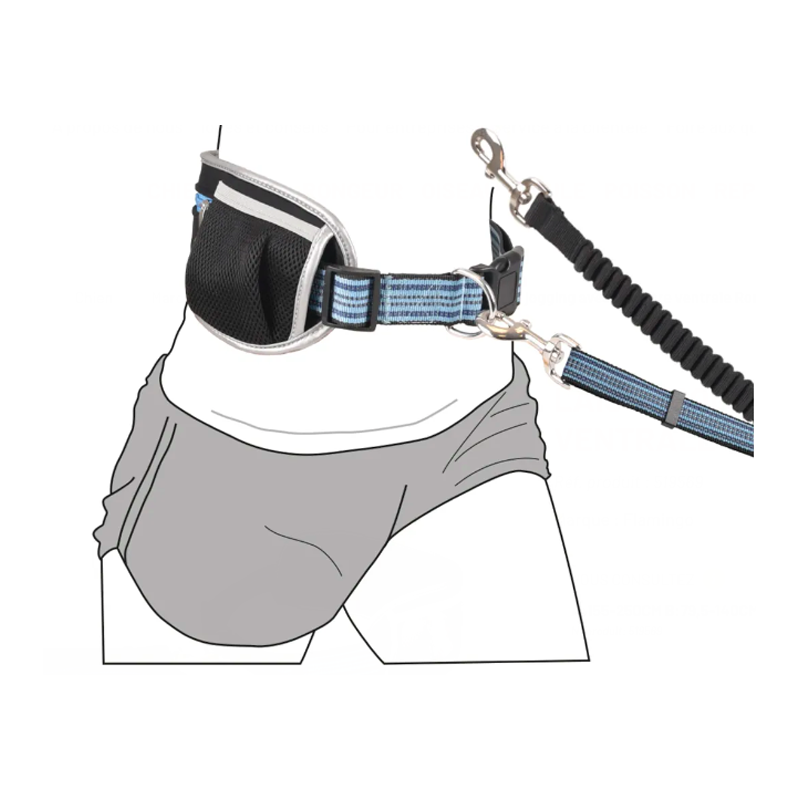LAISSE+ CEINTURE DE JOGGING RONO BLEUE LAISSE+ CEINTURE DE JOGGING RONO BLEUE