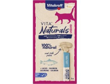 LIQUID SNACK VITANATURALS SAUMON POUR CHAT 5X15GR