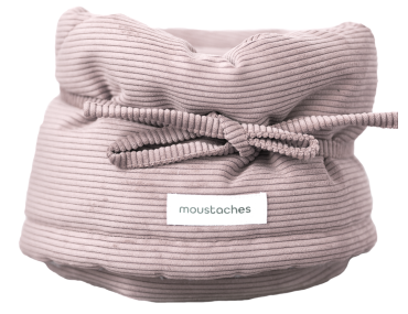 TAPIS DE VOYAGE MOUSTACHES VELOURS ROSE