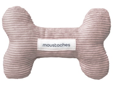 TOY BONE MOUSTACHES VELOURS ROSE PALE