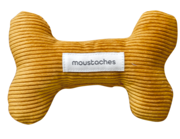 TOY BONE MOUSTACHES VELOURS MOUTARDE