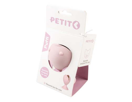 JOUET PUFFI AVEC BALLE CATNIP ROSE JOUET PUFFI AVEC BALLE CATNIP ROSE