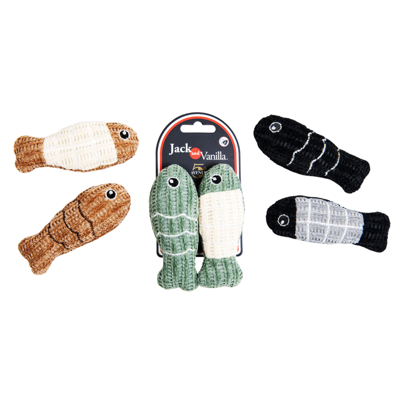 PELUCHE CHAT POISSONS X2 PELUCHE CHAT POISSONS X2