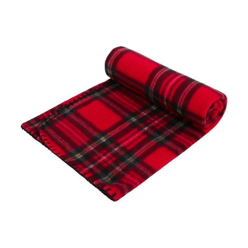 Plaid Noël Carreaux Rouge 100X70CM
