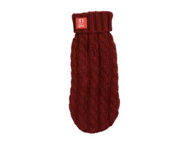 Pull en maille rouge pour chien