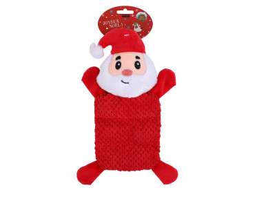 Père-Noël + Sifflet Peluche Plate pour Chien