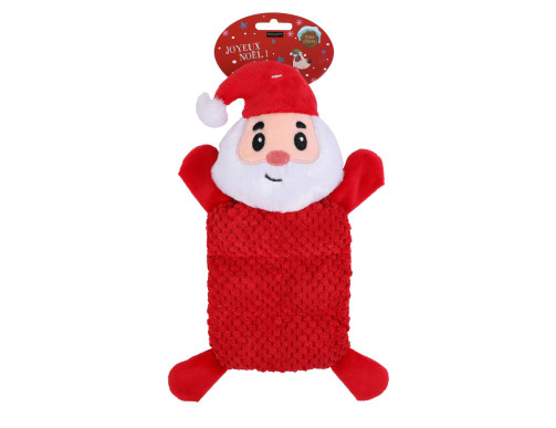 Père-Noël + Sifflet Peluche Plate pour Chien