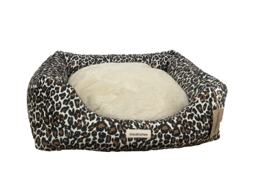 panier pour chien léopard panthère design réversible amovible