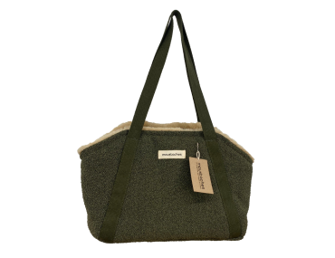 sac transport chien kaki