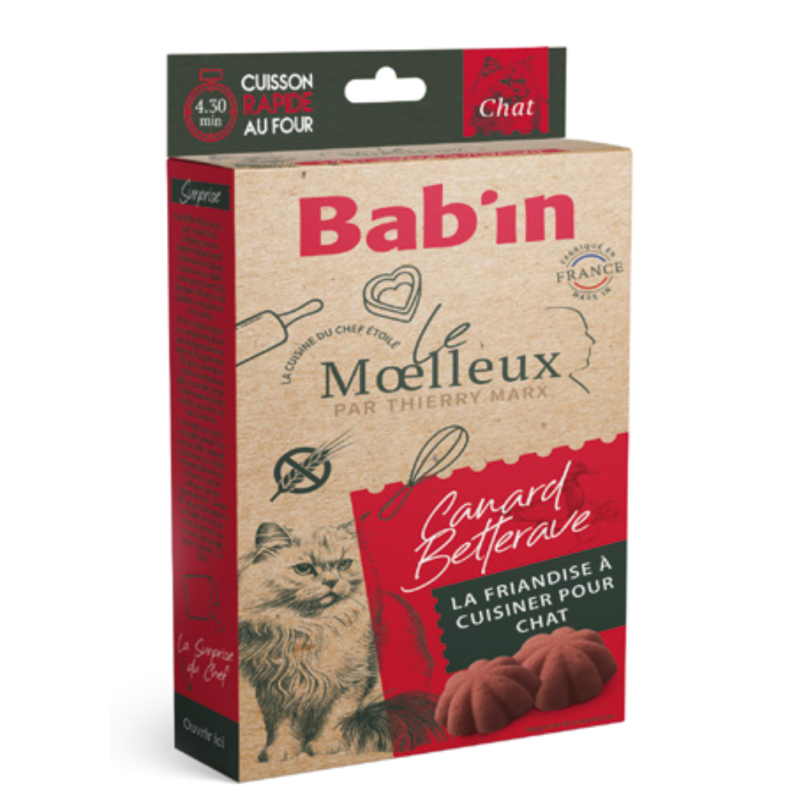 BABIN MOELLEUX CHAT CANARD-BETTERAVE 150GR BABIN MOELLEUX CHAT CANARD-BETTERAVE 150GR