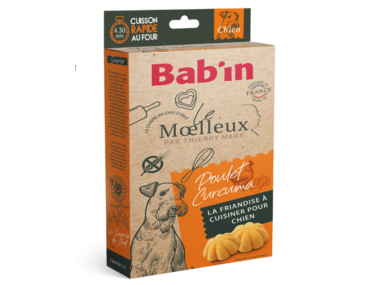 BABIN MOELLEUX CHIEN POULET-CURCUMA 150GR