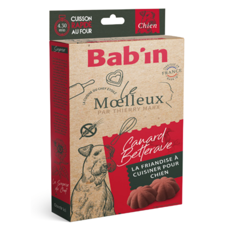 BABIN MOELLEUX CHIEN CANARD-BETTERAVE 150GR BABIN MOELLEUX CHIEN CANARD-BETTERAVE 150GR