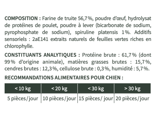 BABIN MOELLEUX CHIEN TRUITE-SPIRULINE 150GR BABIN MOELLEUX CHIEN TRUITE-SPIRULINE 150GR