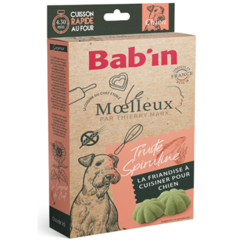 BABIN MOELLEUX CHIEN TRUITE-SPIRULINE 150GR BABIN MOELLEUX CHIEN TRUITE-SPIRULINE 150GR