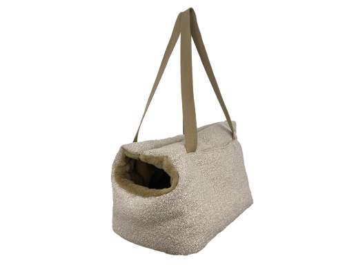 Sac Transport Moustaches Bouclette Beige GRAND