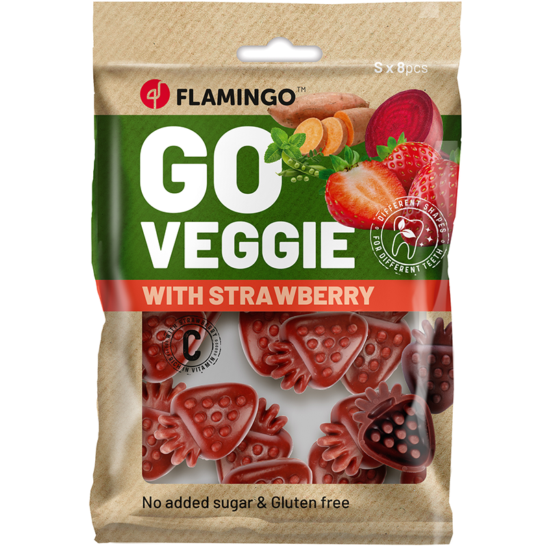 FRIANDISES VEGGIE FRAISE 8PIECES 120GR