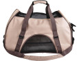 sac de transport marron beige design pour chien chat