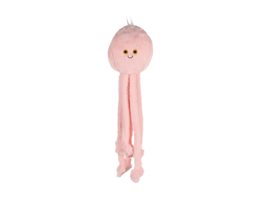 doudou peluche pieuvre rose chien