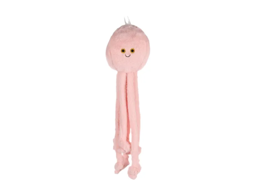 doudou peluche pieuvre rose chien