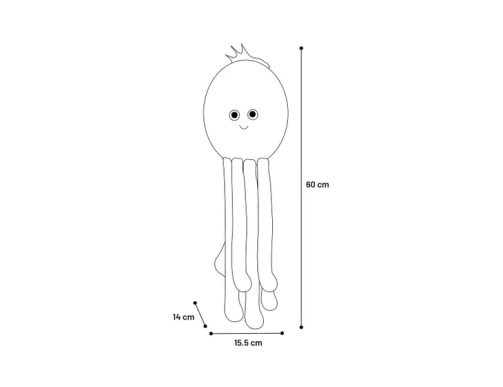 PELUCHE PAULO POULPE ROSE 15CM PELUCHE PAULO POULPE ROSE 15CM
