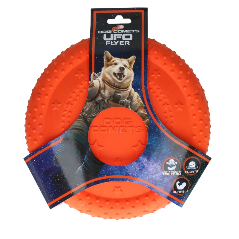 DOG COMETS FRISBEE UFO ORANGE DOG COMETS FRISBEE UFO ORANGE
