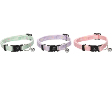 colliers pour chat pastel rose vert violet fleurs
