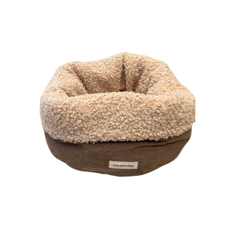 BASKET MOUSTACHES VELOURS COT. BRUN 40CM BASKET MOUSTACHES VELOURS COT. BRUN 40CM