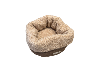 BASKET MOUSTACHES VELOURS COT. BRUN 40CM
