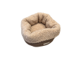 BASKET MOUSTACHES VELOURS COT. BRUN 40CM