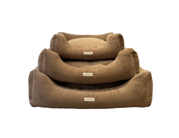 SOFA MOUSTACHES VELOURS COT. BRUN