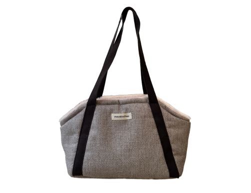 sac de transport rose chevron chien chat