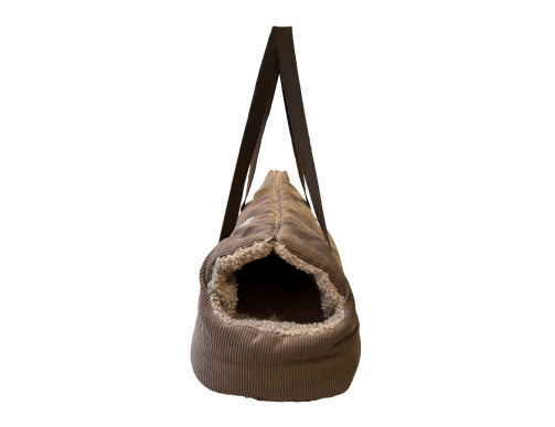 SAC TRANSP MOUSTACHES VELOURS COT. BRUN GM SAC TRANSP MOUSTACHES VELOURS COT. BRUN GM