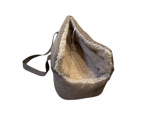 SAC TRANSP MOUSTACHES VELOURS COT. BRUN GM SAC TRANSP MOUSTACHES VELOURS COT. BRUN GM