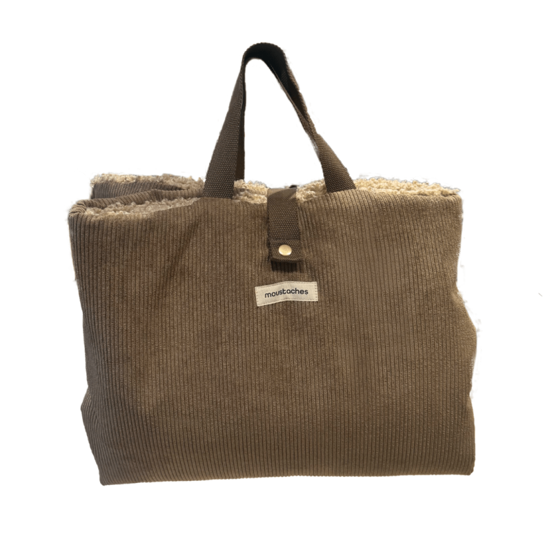 TRAVEL MATE MOUSTACHES VELOURS COT. BRUN