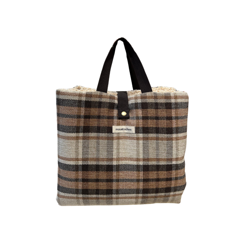 TRAVEL MATE MOUSTACHES TARTAN BEIGE 120X80CM TRAVEL MATE MOUSTACHES TARTAN BEIGE 120X80CM
