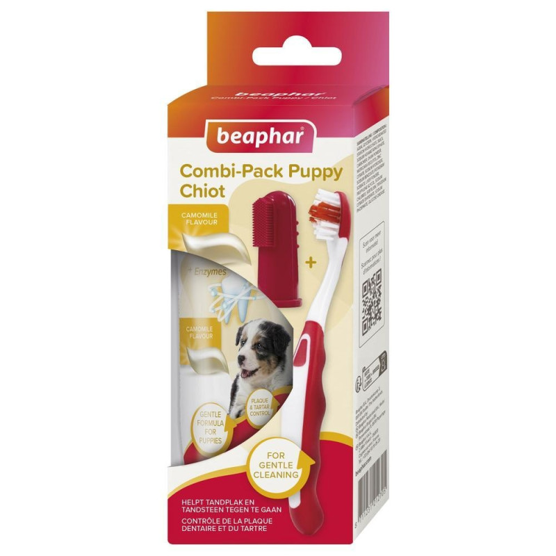 COMBI-PACK CHIOT DENTIFRICE+2 BROSSES A DENTS