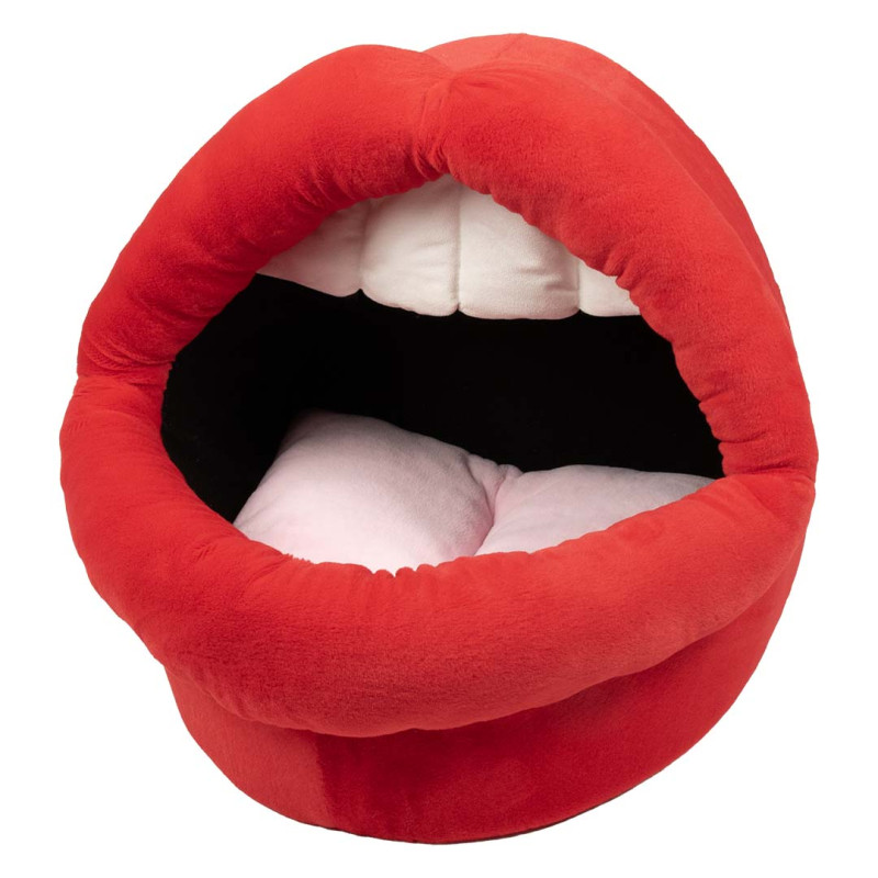 MAISON DE CHAT MEOW BOUCHE ROUGE