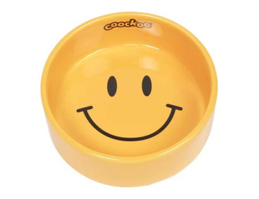 gamelle chien chat smiley jaune