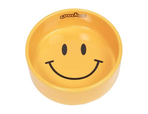 gamelle chien chat smiley jaune