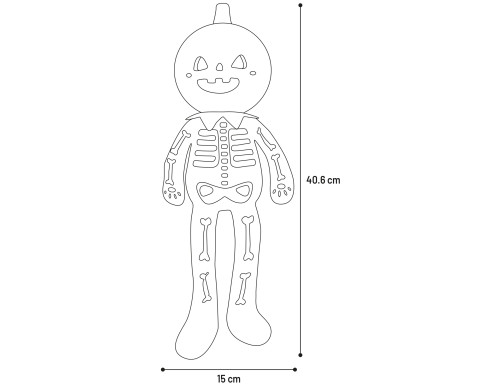 JOUET BONNO SQUELETTE HALLOWEEN 40CM