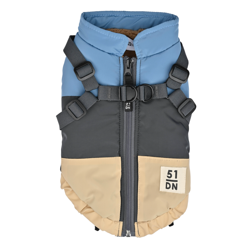 MANTEAU 51 COLOR BLOCK HARNAIS ANTHRACITE
