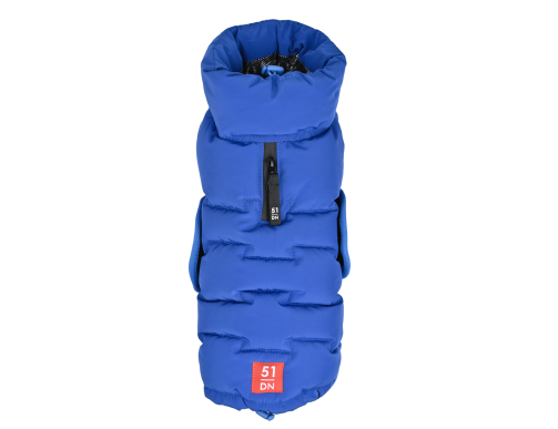 doudoune pour chien bleu électrique col north face