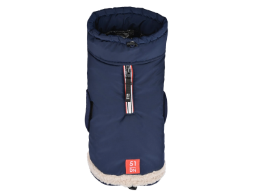 manteau pour chien bleu marine doux thermique