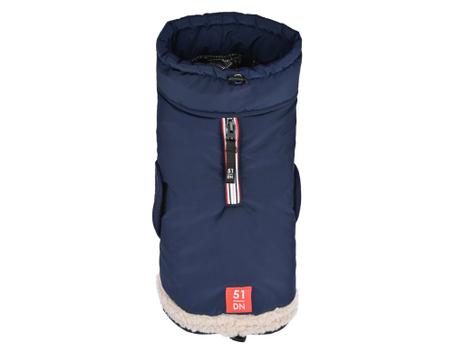 manteau pour chien bleu marine doux thermique
