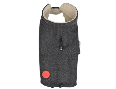 manteau polaire pour chien gris foncé