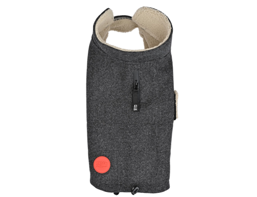 manteau polaire pour chien gris foncé